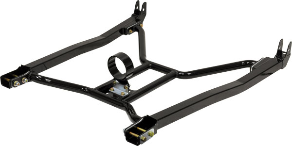 g-Connector subframe connectors for GM muscle cars, tubular frame with mounting brackets and driveshaft loop, compatible with Camaro and Nova chassis upgrades